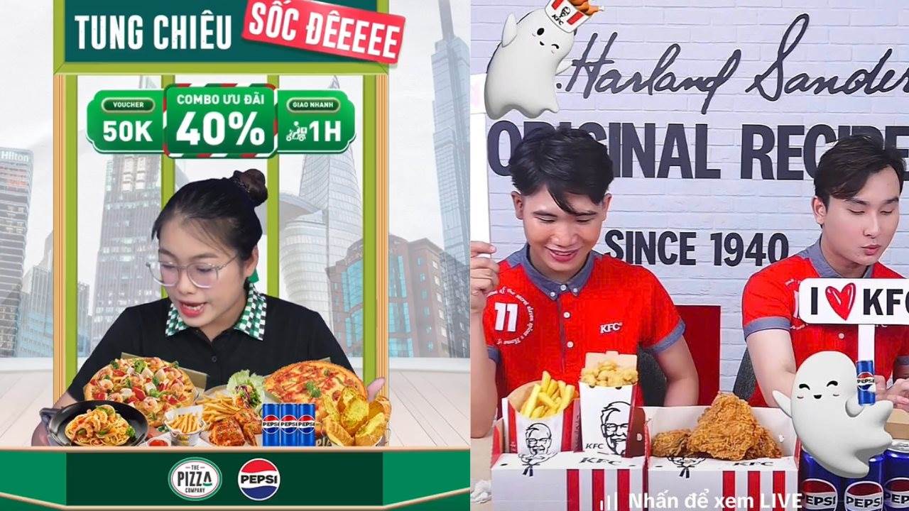 KFC Việt Nam thu hơn 1 tỷ đồng trong 2 tháng chỉ nhờ livestream bán gà trên TikTok, The Pizza Company quyết không chịu thua