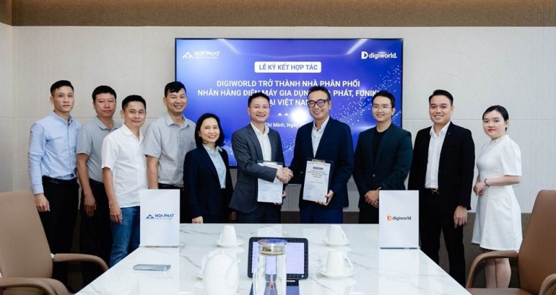 Hòa Phát và Digiworld hợp tác phân phối các sản phẩm điện máy gia dụng trên toàn quốc